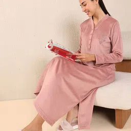 Sweet Dreams Women Long Sleeve Maxi Nightdress-picture-42