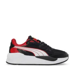 Puma Kids Scuderia Ferrari X-Ray Speed Black & White Lace Up Shoes-image-80