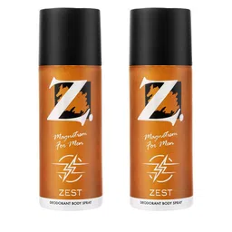 Z-MAGNETISM FOR MEN Zest Set Of 2 Long Lasting Deodorant Body Spray - 150ml (100g) Each image 1