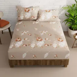 Bianca La-vogue Coffee Microfibre 152 TC Extra Smooth Double Size Bed Sheet with Pillow Cover-image-7