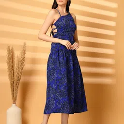 aayu Women Printed Fit & Flare Midi Dress image 3