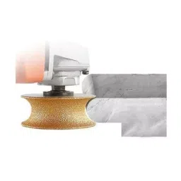 FLAMINGO ENTERPRISE Brazing Granite Molding Wheel with Lever Tool 20 mm Blade Diameter Iron Gold 20 cm (8 inch) Length, FM-482 image 2