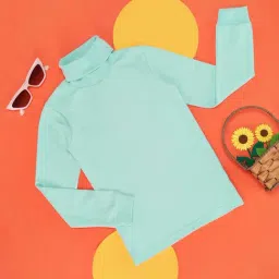 Pantaloons Junior Mint Green Regular Fit Full Sleeves Thermal Top-image-69