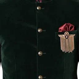 ADORN Pemium Golden Hanging Chains Designer Brooch for Men image 2