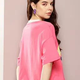 Kook N Keech Disney Minnie Mouse Printed Drop-Shoulder Pure Cotton Boxy Crop T-shirt image 5