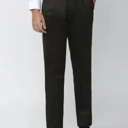 Van Heusen Dark Brown Regular Fit Pleated Trousers-image-32