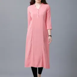 Identiti Pink Slim Fit A Line Kurta-picture-29