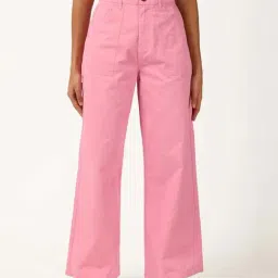 Forever 21 Pink Cotton Wide Leg Pants-picture-32