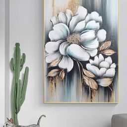 Art Street Printed Gold Cotton Canvas Wall Art-picture-2