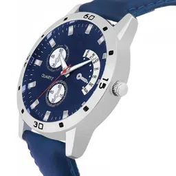 SZN Men Dial & Leather Straps Analogue Watch Aveo leather BlueSZNN36514400 image 4