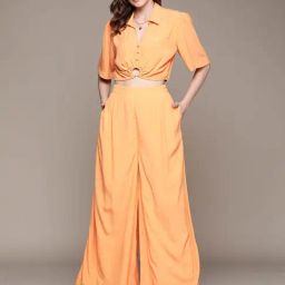 Label Ritu Kumar Orange Top With Palazzos-picture-43