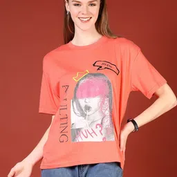 LIMEROAD Women Drop-Shoulder Sleeves T-shirt-image-87