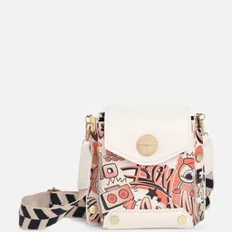 HAUTE SAUCE by Campus Sutra Printed PU Structured Sling Bag-picture-51