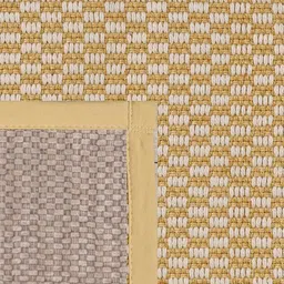 Ariana Yellow & White Self Design 1800 GSM Cotton Anti-Skid Bath Rugs image 3