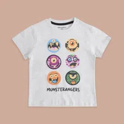 Pantaloons Junior Grey Cotton Printed T-Shirt-picture-31