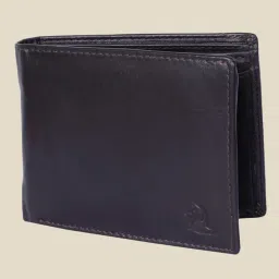 Kara Dark Brown Solid Bi-Fold Leather Wallet image 4