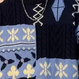 StyleCast x Revolte Fair Isle Printed Longline Pullover image 4