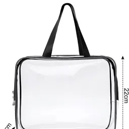 QXORE Pvc Clear Toiletry Bags, Large Storage Makeup Bags Waterproof Transparent Cosmetic Gags for Travel (4PACK) image 2