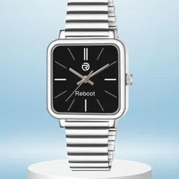 REBOOT Men Dial & Stainless Steel Bracelet Style Straps Analogue Watch sh_New207_151 Black Designer Square-picture-30