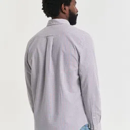 GANT Classic Fit Checked Button Down Collar Long Sleeves Cotton Shirt image 3