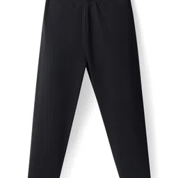Babyhug Cotton Lycra Full Length Skinny Fit Solid Leggings with Stretch - Black-picture-10