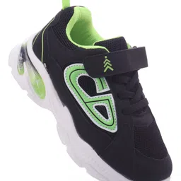 Pine Kids Velcro Closure Sneaker Shoes with Applique - Black-picture-20