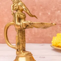 The Advitya Brass Lord Ganesha Aarti Diya Pooja Deepak image 5