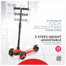 JoyRide EL GOZO LED Kick Scooter for Kids, Smart 3 Wheel Kids Scooter with 4 Height Adjustable Handle, Runner with Led PU Wheels & Brake image 3