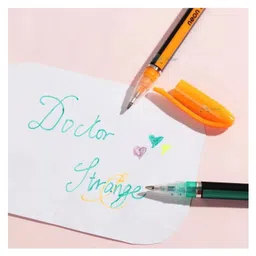 Bunie Glitter Neon Color Pen Set12 Pcs Multicolor image 4