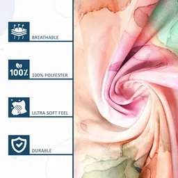 Kuber Industries Set Of 6 Pink & Green Printed Stretchable Chair Covers image 5