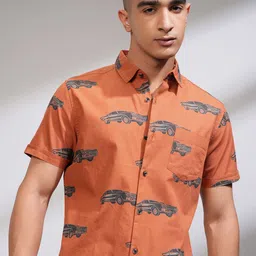 HIGHLANDER Men Printed Slim Fit Shirt-picture-35