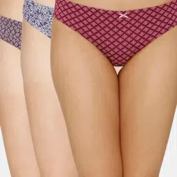 Zivame Assorted Printed Bikini Panty  - Pack of 3-image-1