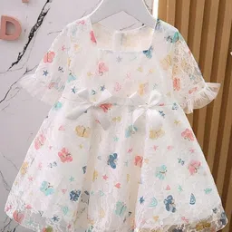 StyleCast Girls Embellished Print Net Fit & Flare Dress-image-57