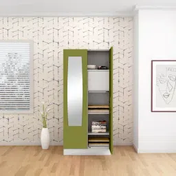 Godrej Interio Slimline 2-Door Steel Almirah, Tex Green Leaf (1-Year Warranty, 1 Locker, 1 Drawer)-picture-19