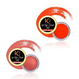 KINDED Lip Eye Cheek Tint Coral Orange & Peachy Nude Combo-picture-13