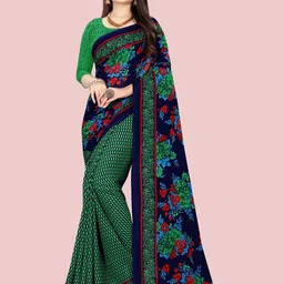 Moda Rapido Floral Poly Georgette Half and Half Saree-picture-39