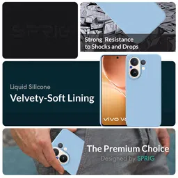 SPRIG Impact Resistant Shock Proof Silicone Vivo V60 Back Case image 4