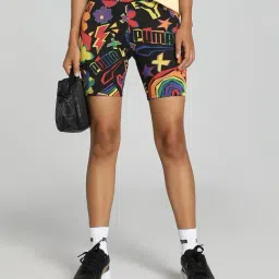 Puma Black Printed Sports Shorts-image-73