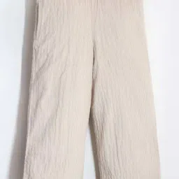 Cherry Crumble By Nitt Hyman Girls Off-White Cotton Self Pattern Culotte Pants-image-10