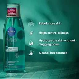 Nivea Derma Skin Clear Toner with Salicylic Acid & Niacinamide - 200 ml image 4