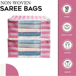 AMAK INC Pink Fabric Multi-Utility Wardrobe Organisers image 5
