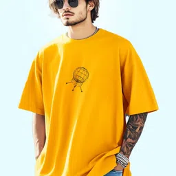 AUSK Typography Printed Round Neck Cotton Oversized T-shirt image 2