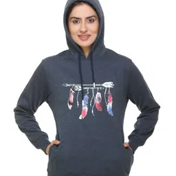 WOOL 4U Women Graphic Printed Long Sleeve Woollen Pullover Sweatshirt-image-9