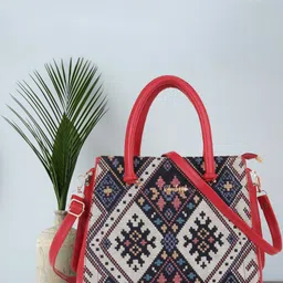 LIKE STYLE Ethnic Motifs Textured Structured Shoulder Bag-image-29