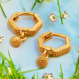 SHREE KRISHNA SHOPPING Unisex Gold-Plated Brass Earrings-picture-19