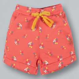 Plum Tree Knee Length Floral Printed Shorts - Coral-picture-42