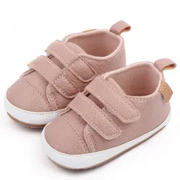 KIDLINGSS Solid Velcro Closure Booties - Light Pink-picture-24