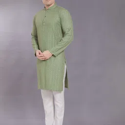 DIVISIVE Men Mirror Work Kurta-picture-32