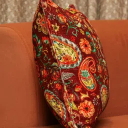 Crown of Poppies Multicoloured Velvet Square Cushion Covers image 5