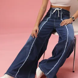 DressBerry Women Straight Fit High-Rise Light Fade Stretchable Jeans-image-34
